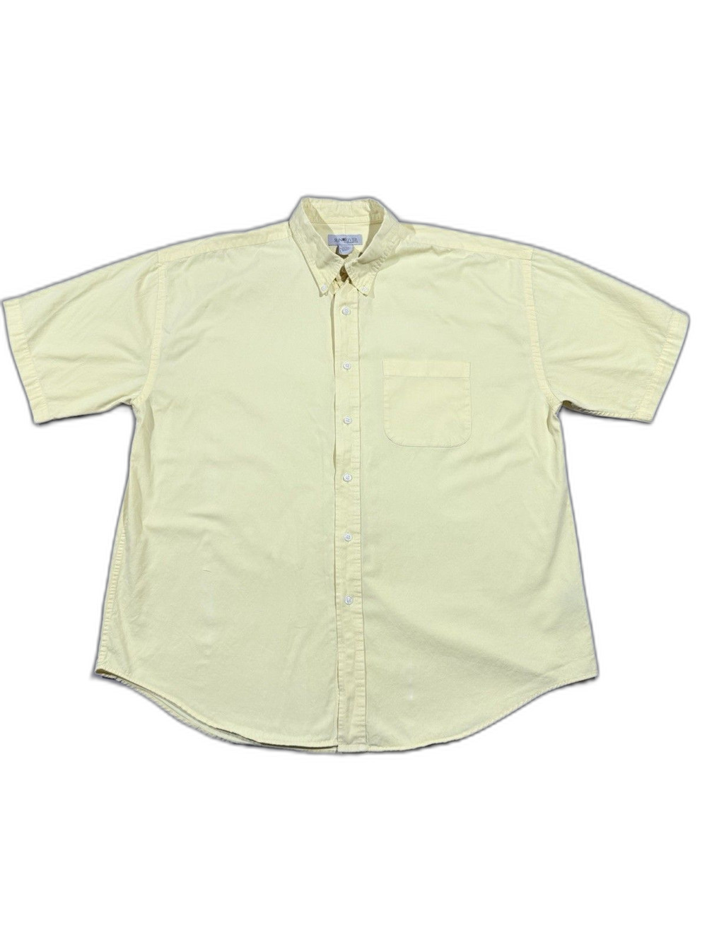 Sunriver Clothing Company Yellow Short Sleeve Cotton XL Button Down